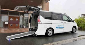小郡市三沢の本間病院と福祉タクシー